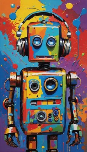 robots,automatons,robotic,robotlike,robot icon,roboto,robotron,bot,social bot,technopop,robot,tronics,robotham,chatterbot,boomboxes,electronic music,chatterbots,robotics,robos,cool pop art,Art,Artistic Painting,Artistic Painting 36