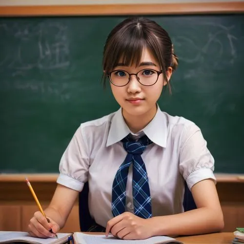 girl studying,tutor,tutoring,azusa nakano k-on,teacher,reading glasses,academic,with glasses,schoolgirl,student,jin deui,correspondence courses,school skirt,professor,japanese idol,japanese woman,primary school student,mari makinami,school enrollment,classroom training,Art,Artistic Painting,Artistic Painting 08