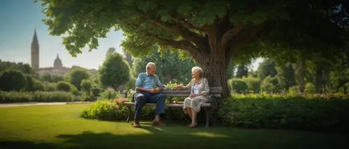 3d rendering,garden bench,digital compositing,english garden,idyll,render,tuileries garden,3d render,3d rendered,garden swing,tree with swing,the girl next to the tree,walnut trees,plane-tree family,o