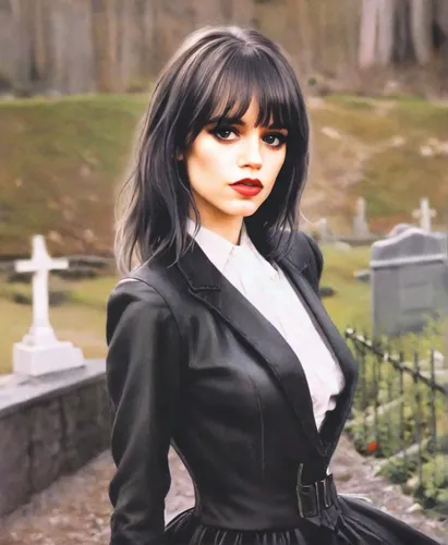 In hard texture oil painting style make goth woman wearing black clothes like Winona Ryder on Beetlejuice movie at cemetery,gothic woman,goth woman,goth whitby weekend,cemetary,magnolia cemetery,gothi