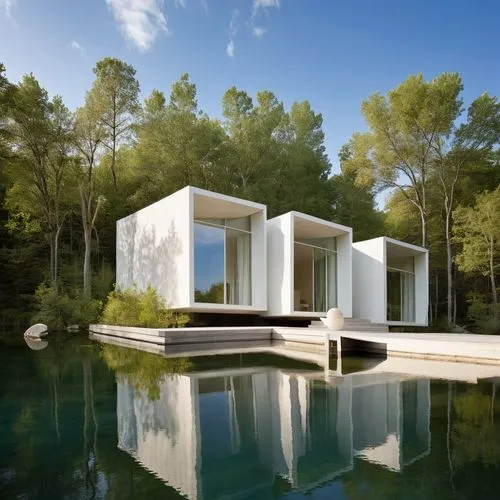 summer house,modern house,cubic house,cube house,forest house,modern architecture,mirror house,dunes house,pool house,prefab,dreamhouse,fallingwater,house in the forest,luxury property,pavillon,holiday villa,inverted cottage,simes,mahdavi,architectes,Photography,General,Realistic