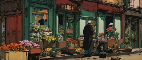 flower shop,watercolor paris shops,flower stand,paris cafe,watercolor paris,watercolor paris balcony,paris shops,corner flowers,florist,greengrocer,parisian coffee,watercolor shops,flower booth,florists,montmartre,watercolor tea shop,violet evergarden,scattered flowers,flowerbox,watercolor cafe,Illustration,Realistic Fantasy,Realistic Fantasy 06