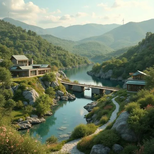 south korea,gangwon do,house in mountains,house in the mountains,tungsha,danyang eight scenic,gangwon,river landscape,zumthor,chuncheon,amanresorts,tulou,fallingwater,wudang,hushan,suncheon,shannxi,bitan,asian architecture,gwacheon,Photography,General,Realistic