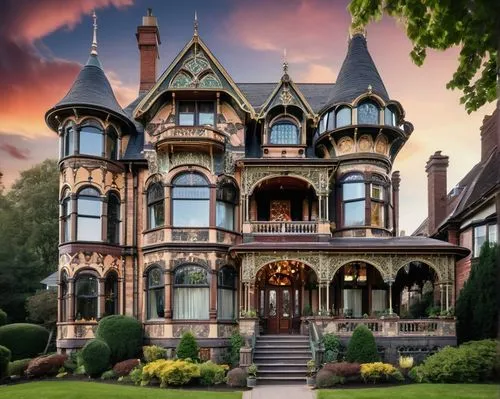 victorian house,old victorian,victorian,victoriana,victorian style,fairy tale castle,victorians,frederic church,brownstones,dreamhouse,fairytale castle,driehaus,magic castle,woodburn,gothic style,beautiful home,witch's house,henry g marquand house,two story house,the victorian era,Conceptual Art,Sci-Fi,Sci-Fi 30