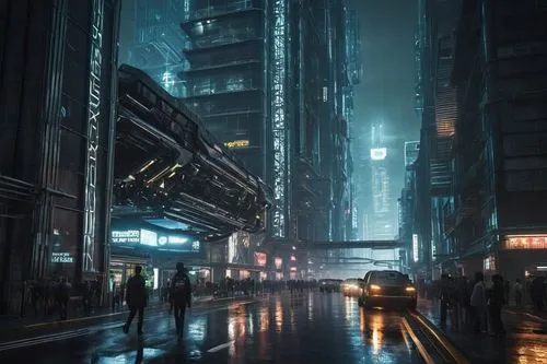 bladerunner,metropolis,kaidan,coruscant,cybercity,cyberpunk,polara,dystopian,shanghai,levski,makati,shinjuku,sci - fi,futuristic landscape,harbour city,futuristic,atmosfera,cityscape,scifi,guangzhou,Conceptual Art,Sci-Fi,Sci-Fi 09