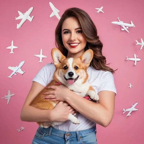 dansie,girl with dog,dog angel,pink background,portrait background,tazi,wag,chebli,pawlicki,marzia,corgis,sparapet,paparizou,puppies,dog photography,anfisa,corgi,floricienta,suara,lali,Photography,Fashion Photography,Fashion Photography 26