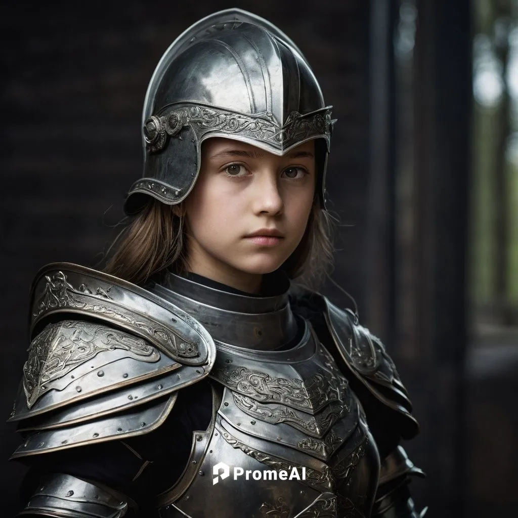 Niña con armadura,arya,pevensie,joan of arc,knightly,godefroy,elendil,uhtred,gudmundsdottir,rhaetian,aegon,claudii,ertugrul,tugrul,valyrian,ellinor,female warrior,arthurian,warden,gondor,knight armor,