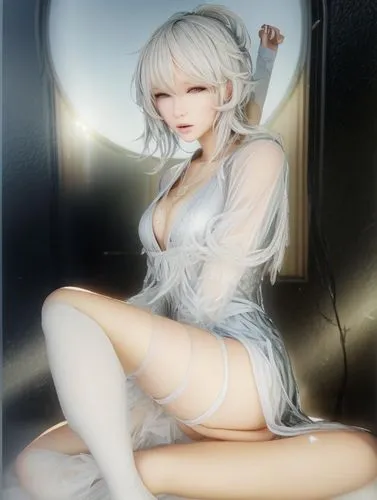 dollfie,female doll,dress doll,realdoll,pale,doll figure,artist doll,white bunny,painter doll,white winter dress,white dove,doll paola reina,a200,japanese doll,whitey,doll looking in mirror,albino,model doll,angel figure,fashion doll