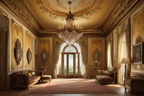 villa cortine palace,royal interior,villa balbianello,ornate room,entrance hall,villa d'este,dandelion hall,highclere castle,victorian room,villa balbiano,palazzo barberini,foyer,parlor,enfilade,anteroom,villa borghese,sitting room,ritzau,empty interior,cochere,Illustration,Retro,Retro 22