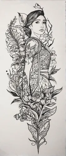 Create a tattoo design inspired by 'The Last of Us' that embodies strength and survival.,koi fish,koi carp,koi,flower and bird illustration,lotus art drawing,leaf drawing,koi pond,birds outline,bird d