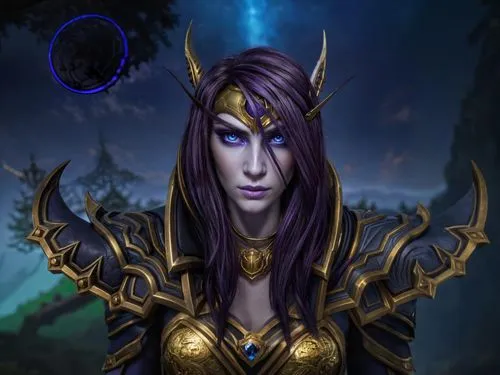 violet head elf,dark elf,blue enchantress,custom portrait,portrait background,sterntaler,sorceress,eufiliya,twitch icon,purple and gold,purple background,kadala,druid,gara,female warrior,undead warlock,mara,mezzelune,purple skin,male elf