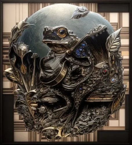 helmet plate,soldier's helmet,head plate,emblem,terrapin,german helmet,scarab,carapace,drg,jazz frog garden ornament,terrestrial globe,helmet,boreal toad,motorcycle helmet,bonnet ornament,argus,belt buckle,witch's hat icon,national emblem,kosmus,Common,Common,Natural