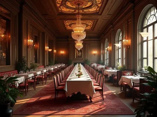 restaurant bern,dining room,catering service bern,royal interior,breakfast room,ritzau,chateau margaux,cliveden,ornate room,banqueting,meurice,residenz,ballroom,seelbach,orangerie,hotel de cluny,wedding hall,salle,fine dining restaurant,grand hotel europe,Photography,General,Realistic