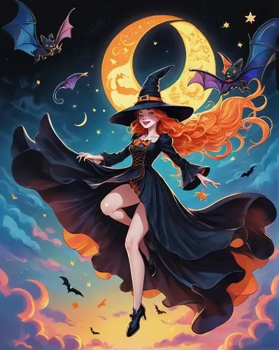 halloween witch,halloween illustration,celebration of witches,nami,samhain,halloween background,witches,witch,fantasia,bewitching,queen of the night,morgana,magicienne,halloween poster,adagio,sorceress,epica,halloween wallpaper,witching,merida,Illustration,Realistic Fantasy,Realistic Fantasy 19