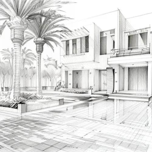 qasr al watan,3d rendering,resort,luxury property,house drawing,garden elevation,riad,qasr al kharrana,mansion,las olas suites,courtyard,jumeirah,luxury home,jumeirah beach hotel,core renovation,holiday villa,bendemeer estates,renovation,residences,hotel riviera,Design Sketch,Design Sketch,Pencil Line Art