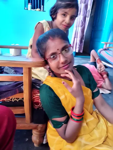 children studying,little girl and mother,children learning,rakhi,devikund,humita,poriyal,mridangam,pooja,chetna sabharwal,santoor,mom and daughter,with special needs,pictures of the children,teacher's