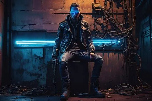 cyberpunk,vergil,cybersmith,noir,markus,vigilante,burzenin,terminator,levski,automata,automaton,electro,cyberpunks,synthetic,dmc,dark portrait,polara,cyberian,bluelight,blue light,Unique,3D,Modern Sculpture