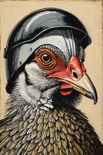 portrait of a hen,david bates,mandarin duck portrait,vintage rooster,red beak,chukar,bird painting,chukar partridge,carrier pigeon,partridge,fowl,victoria crown pigeon,pheasant's-eye,avian flu,guinea fowl,galliformes,field pigeon,bantam,perico,falconer,Art,Artistic Painting,Artistic Painting 01