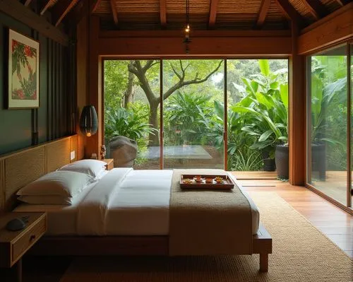  interior design,bedroom in asian - styled house with a patio view,amanresorts,anantara,japanese-style room,sleeping room,thai massage,ubud,Photography,Documentary Photography,Documentary Photography 