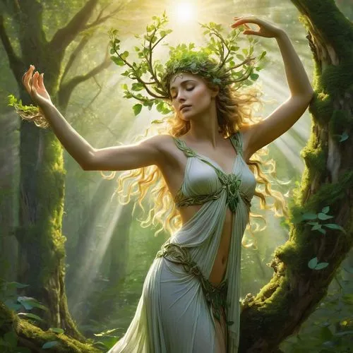 dryad,dryads,faerie,faery,maenads,maenad,Art,Classical Oil Painting,Classical Oil Painting 02