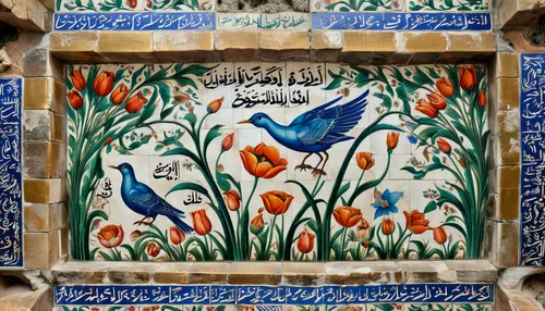 floral and bird frame,persian,iranian nowruz,persian poet,arabic background,blue birds and blossom,tehran,quasr al-kharana,panel,khokhloma painting,persian norooz,novruz,khamsa,motifs of blue stars,mulukhiyah,floral ornament,floral frame,bukhara,iranian architecture,decorative frame,Illustration,Realistic Fantasy,Realistic Fantasy 43