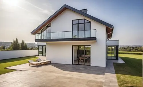 modern house.  white walls . black window frame with mirrored glass,modern house,homebuilding,modern architecture,cubic house,lohaus,house shape,cube house,architektur,passivhaus,frame house,folding r