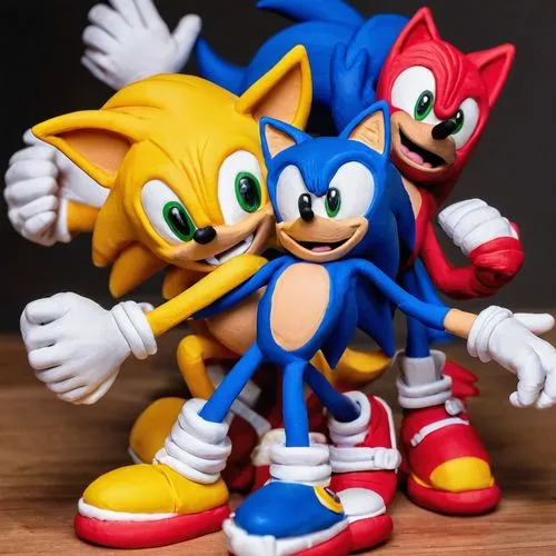 sonicblue,sega,sonic,sonics,sonicnet,figurines,play figures,fleetway,tails,hedgehogs,pensonic,3d render,sega mega drive,knux,plush figures,hedgehog heads,collectible action figures,size comparison,game figure,sega genesis,Unique,3D,Clay