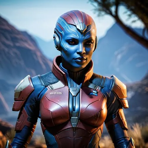 grey fox,symetra,mystique,shepard,neottia nidus-avis,avatar,darth talon,nova,alien warrior,valerian,blue bonnet,andromeda,x-men,sterntaler,kadala,nebula guardian,x men,violet head elf,mara,blue enchantress,Photography,General,Cinematic