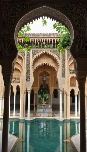 alcazar of seville,alhambra,shekhawati,mehrangarh,safdarjung,la kasbah,jaipur,water palace,mamounia,shahi mosque,inside courtyard,bikaner,alcazar,nawalgarh,rajasthan,quasr al-kharana,persian architecture,kasbah,zamana,deruta,Illustration,Realistic Fantasy,Realistic Fantasy 19