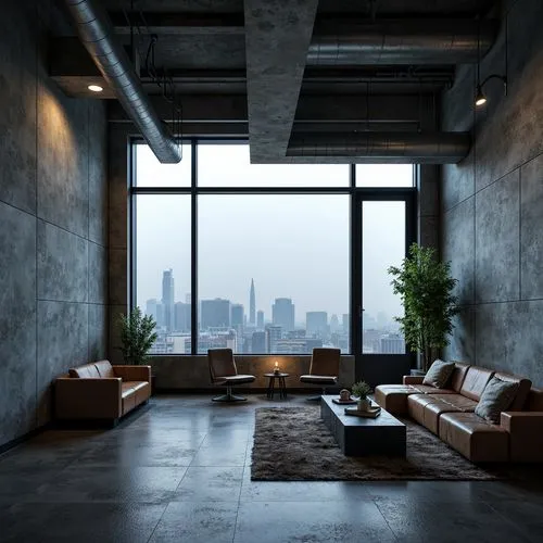 loft,apartment lounge,living room,concrete ceiling,penthouses,livingroom,lofts,sky apartment,interior modern design,modern living room,apartment,exposed concrete,sitting room,modern decor,interior design,contemporary decor,great room,an apartment,minotti,concrete background