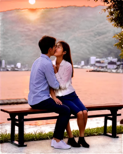 romantic scene,loving couple sunrise,tomoharu,pre-wedding photo shoot,miyajima,chinhae,sayama lake,sakimoto,itsukushima,love in air,hirosawa,moorii,naoshima,honeymoon,namhae,shinran,vintage couple silhouette,pangako,halong,onomichi,Illustration,Japanese style,Japanese Style 10