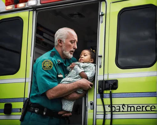 Create a heartwarming story where a paramedic goes above and beyond to comfort a scared child in an ambulance.,paramedics doll,paramedic,first responders,emergency medicine,ambulance,emergency ambulan