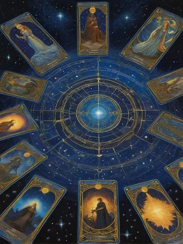 rosicrucians,zodiacal signs,rosicrucianism,stargates,astrologers,tarot cards,Illustration,Realistic Fantasy,Realistic Fantasy 03