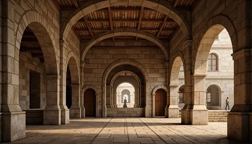 umayyad palace,arcaded,cloister,archways,umayyad,caravansary,cloisters,the hassan ii mosque,caravanserais,hassan 2 mosque,caravanserai,qasr al watan,cloistered,ibn tulun,king abdullah i mosque,mezquita,arches,celsus library,persian architecture,mihrab