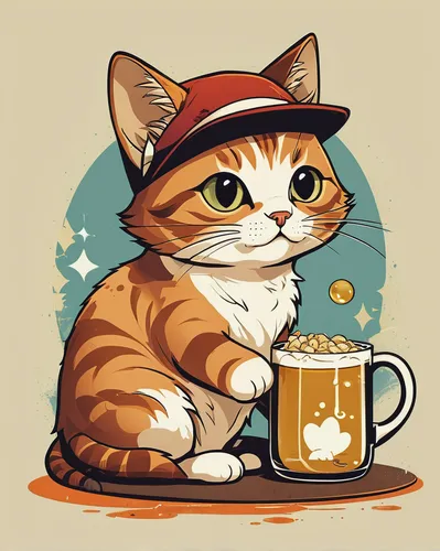 tea party cat,cat drinking tea,cat coffee,coffee tea illustration,red tabby,oktoberfest cats,cat vector,macchiato,cat's cafe,cat sparrow,cappuccino,vintage cat,coffee background,calico cat,cortado,kopi,cat-ketch,café au lait,affogato,cup of cocoa,Illustration,Children,Children 04