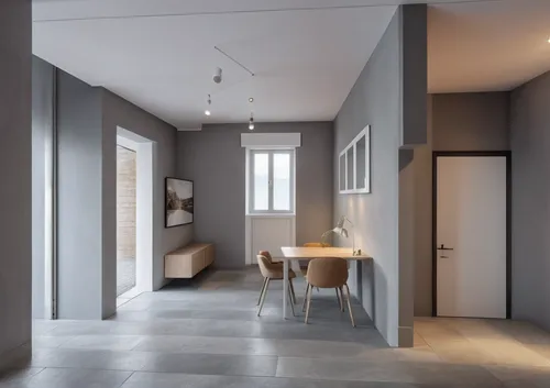 Colori chiari, pavimento colore grigio chiaro,hallway space,3d rendering,modern minimalist bathroom,modern room,modern minimalist kitchen,modern kitchen interior,kitchen design,shared apartment,apartm