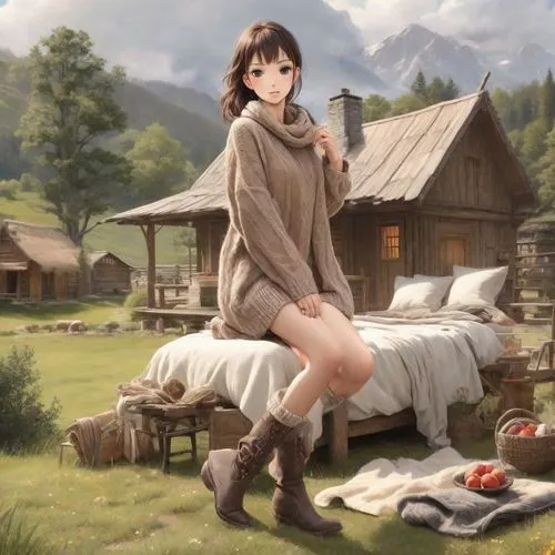 countrygirl,country dress,countrywoman,syberia,fraulein,nanako