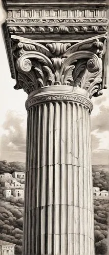 garni,doric columns,pergamum,temple of hercules,pergamon,panathenaic,greek temple,taraxum,erechtheion,messene,baalbek,roman columns,capitolium,temple of diana,colonnaded,the parthenon,herakleion,dougga,pillar capitals,akropolis,Illustration,Black and White,Black and White 35