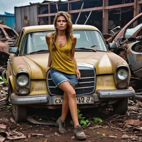 fordlandia,yellow taxi,simca,joplin,old abandoned car,abandoned car,aronde,scrapyard,lada,girl and car,salvage yard,scrap car,opel record,ford taunus,moskvich,studebaker,scrapped car,moskvitch,junkyard,torana