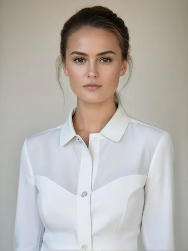 Full-size sample portrait,a woman with a hair bun and white shirt,elitsa,iordache,isinbayeva,mamedyarov,karavaeva,sarikaya,Photography,Documentary Photography,Documentary Photography 13