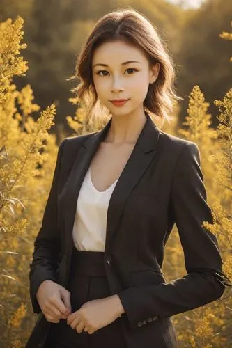 korean drama,businesswoman,business woman,ailee,yunjin,yellow rose background,Photography,Cinematic