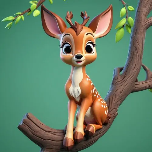 bambi,fawn,deer illustration,timon,beulah,deer,forest animal,young deer,baby deer,pere davids deer,fawns,deer in tears,biche,daxter,european deer,cartoon animal,male deer,rehe,dik,dotted deer,Unique,3D,3D Character