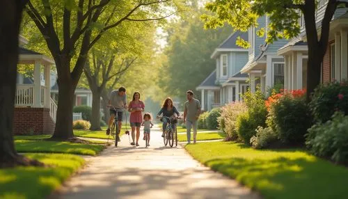 suburbia,zionsville,people walking,suburban,wayzata,girl walking away,palo alto,cedarburg,wauwatosa,walkability,michiana,woman walking,kleinburg,kulpsville,sidewalk,tree lined lane,oconomowoc,suburbicarian,bike path,waukesha,Photography,General,Realistic