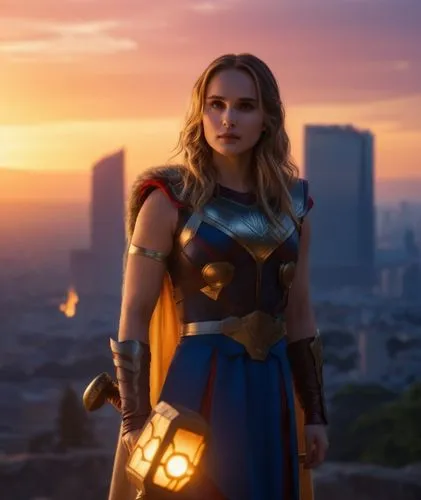 In this breathtaking photograph, the portrait of the famous beauty and mythology of the world Lady Thor now appears as a masterpiece. But this is no ordinary creature is beautiful Natalie Portman . As