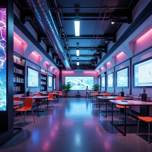 cybercafes,cybercafe,ufo interior,susukino,computer room,game room,neon coffee,computer store,modern office,cybercity,drive in restaurant,screens,spaceship interior,sky space concept,drivespace,retro diner,meeting room,nadesico,study room,digital cinema