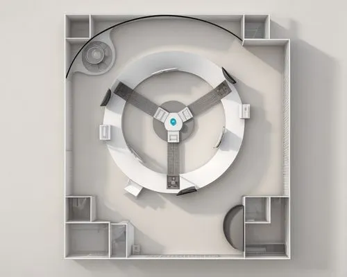 All walls are almost white in colour ,mri machine,mechanical fan,magnetic resonance imaging,robot icon,wall clock,quartz clock,gyroscope,exhaust fan,medical device,lab mouse top view,mri,circular puzz