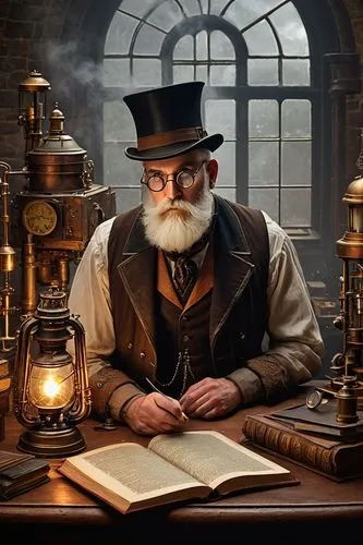 watchmaker,clockmaker,apothecary,scholar,steampunk,reading magnifying glass,tinsmith,librarian,magistrate,magic book,candlemaker,sci fiction illustration,digital compositing,stovepipe hat,book antique,inspector,play escape game live and win,game illustration,professor,fantasy portrait,Photography,Documentary Photography,Documentary Photography 29