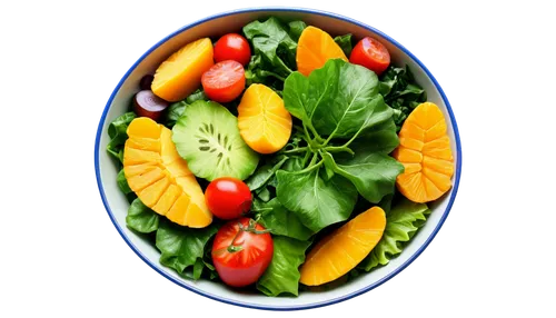 Colorful mixed greens, fresh vegetables, juicy fruits, crispy croutons, creamy dressing, glass bowl, natural lighting, overhead shot, shallow depth of field, vibrant colors, high contrast, 3/4 composi