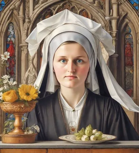 postulant,nunsense,novitiate,saint therese of lisieux,clergywoman,maidservant,portrait of christi,ursulines,postulants,lacordaire,foundress,the prophet mary,canoness,suster,scholastica,nun,carmelite order,seven sorrows,bouguereau,lutheranism,Digital Art,Comic