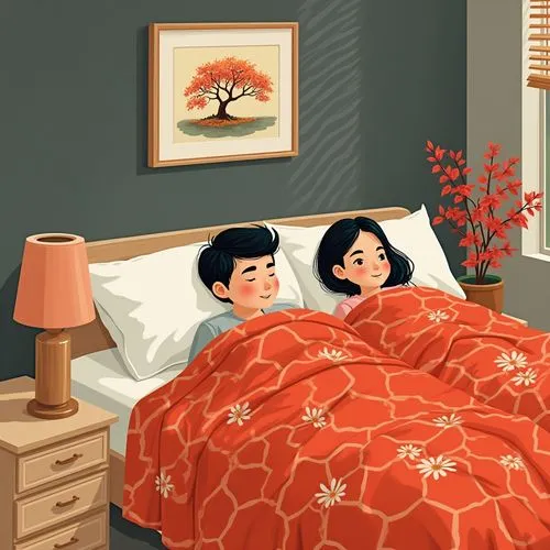 ldr,bedroom,coziness,vector illustration,loving couple sunrise,woman on bed,Photography,Documentary Photography,Documentary Photography 02